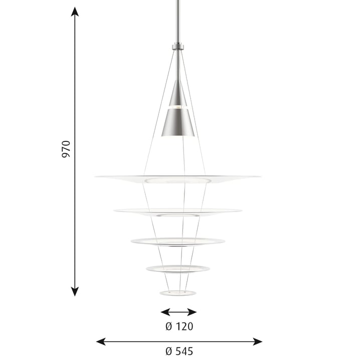 Lampa wisząca Enigma 545, Biały Louis Poulsen