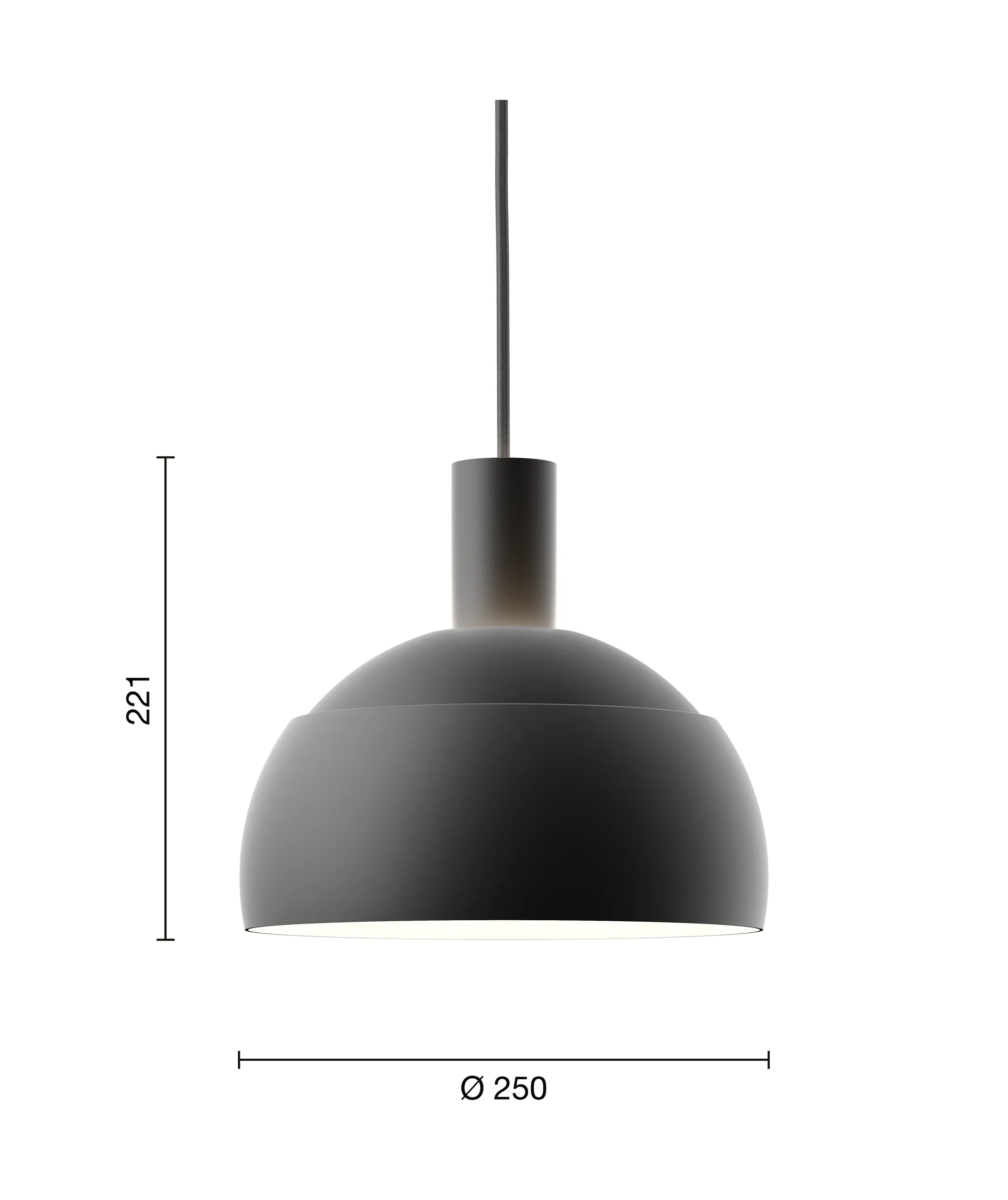 Lampa wisząca FJ Elements Ø25 cm, Black Louis Poulsen