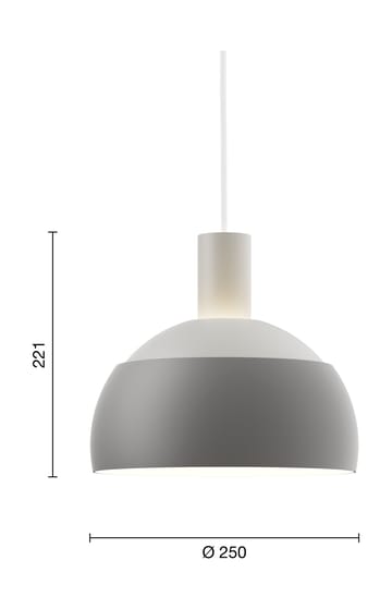 Lampa wisząca FJ Elements Ø25 cm - Original grey - Louis Poulsen