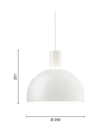 Lampa wisząca FJ Elements Ø25 cm - White - Louis Poulsen