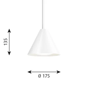 Lampa wisząca Keglen Ø17,5 cm - Biały - Louis Poulsen