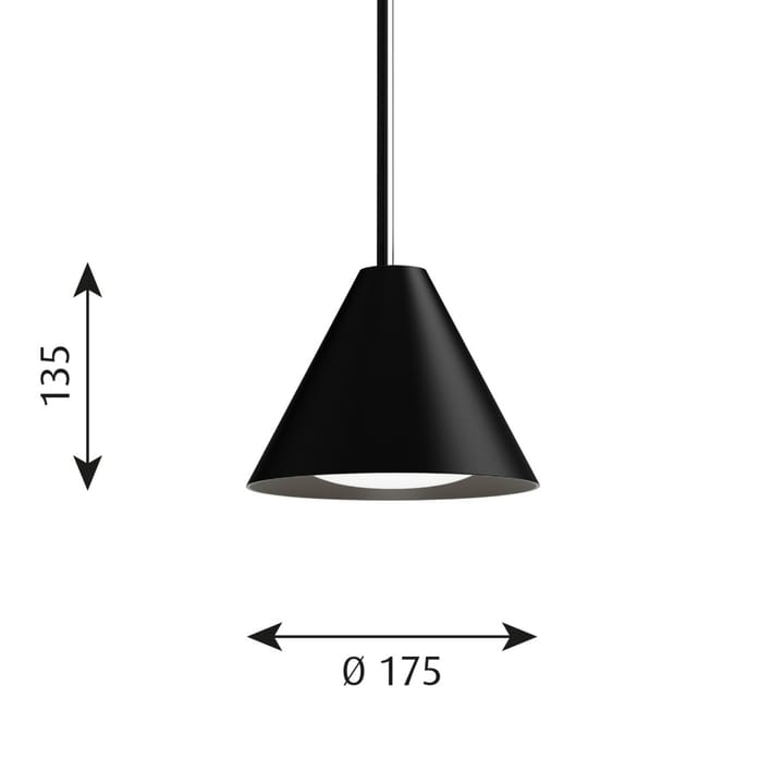 Lampa wisząca Keglen Ø17,5 cm - Czarny - Louis Poulsen