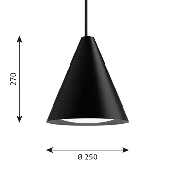 Lampa wisząca Keglen Ø25 cm - Czarny - Louis Poulsen