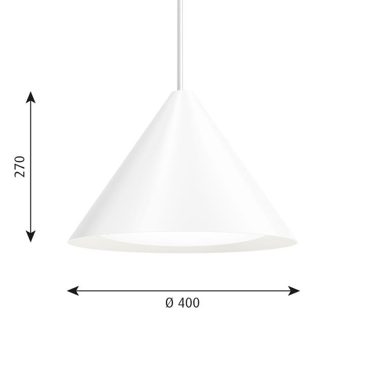 Lampa wisząca Keglen Ø40 cm, Biały Louis Poulsen