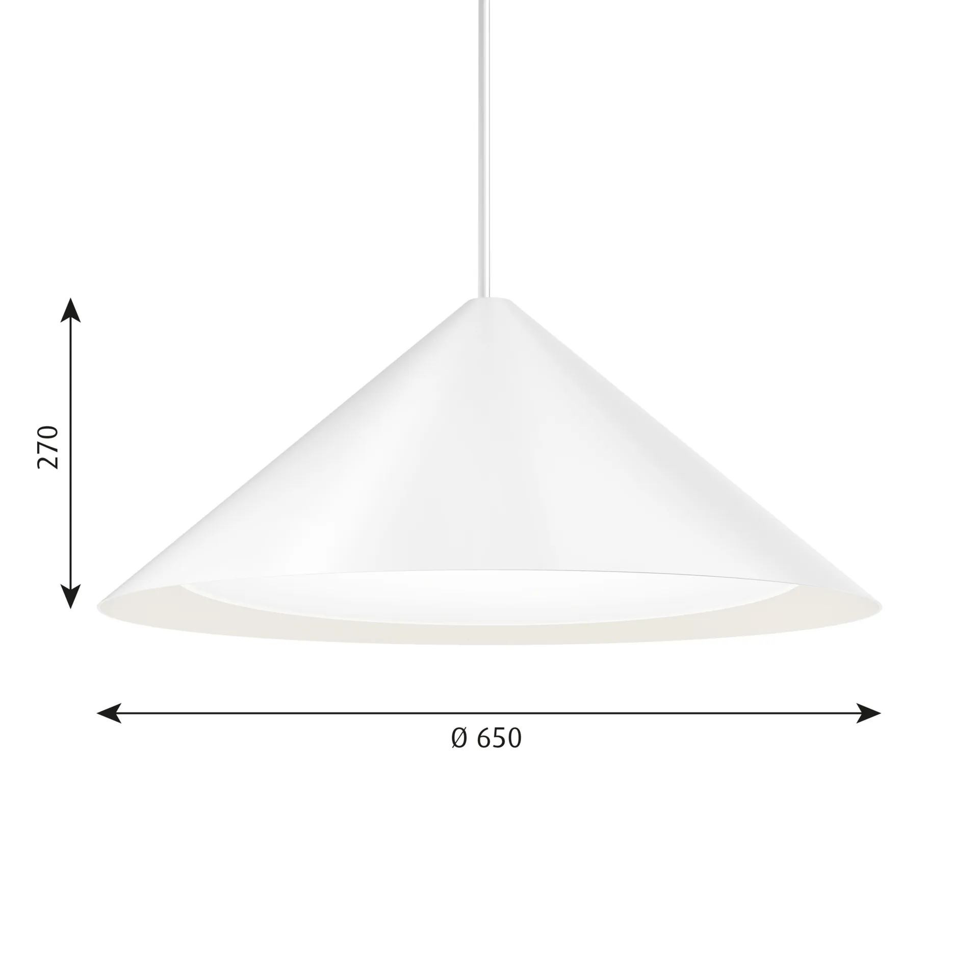 Lampa wisząca Keglen Ø65 cm, Biały Louis Poulsen