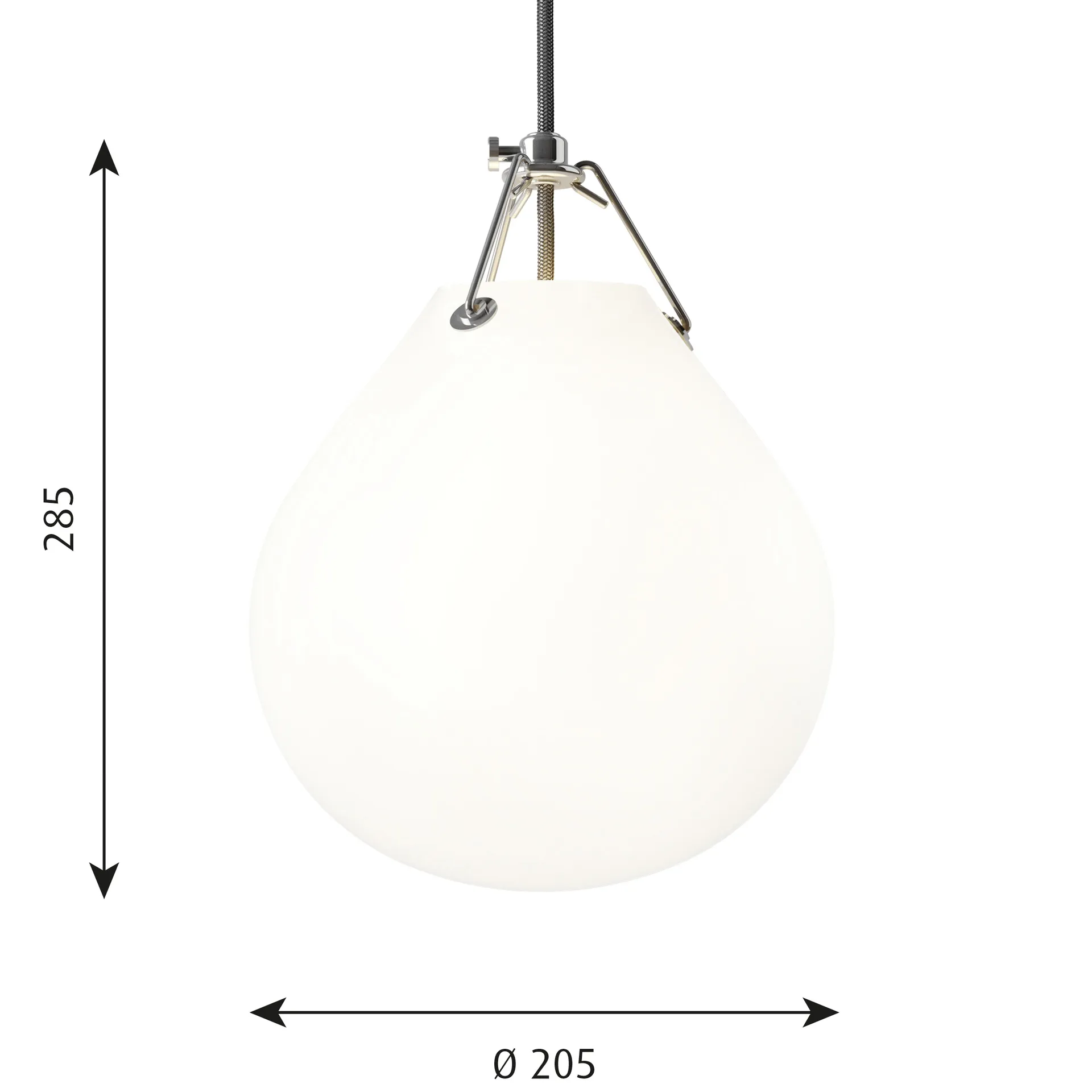 Lampa wisząca Moser Ø20,5 cm, Matowa biel Louis Poulsen