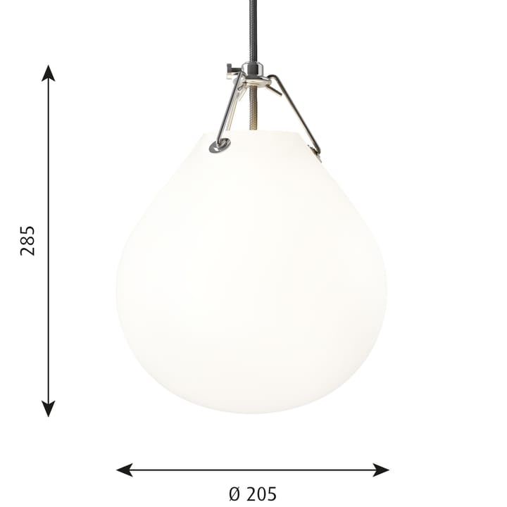 Lampa wisząca Moser Ø20,5 cm, Matowa biel Louis Poulsen