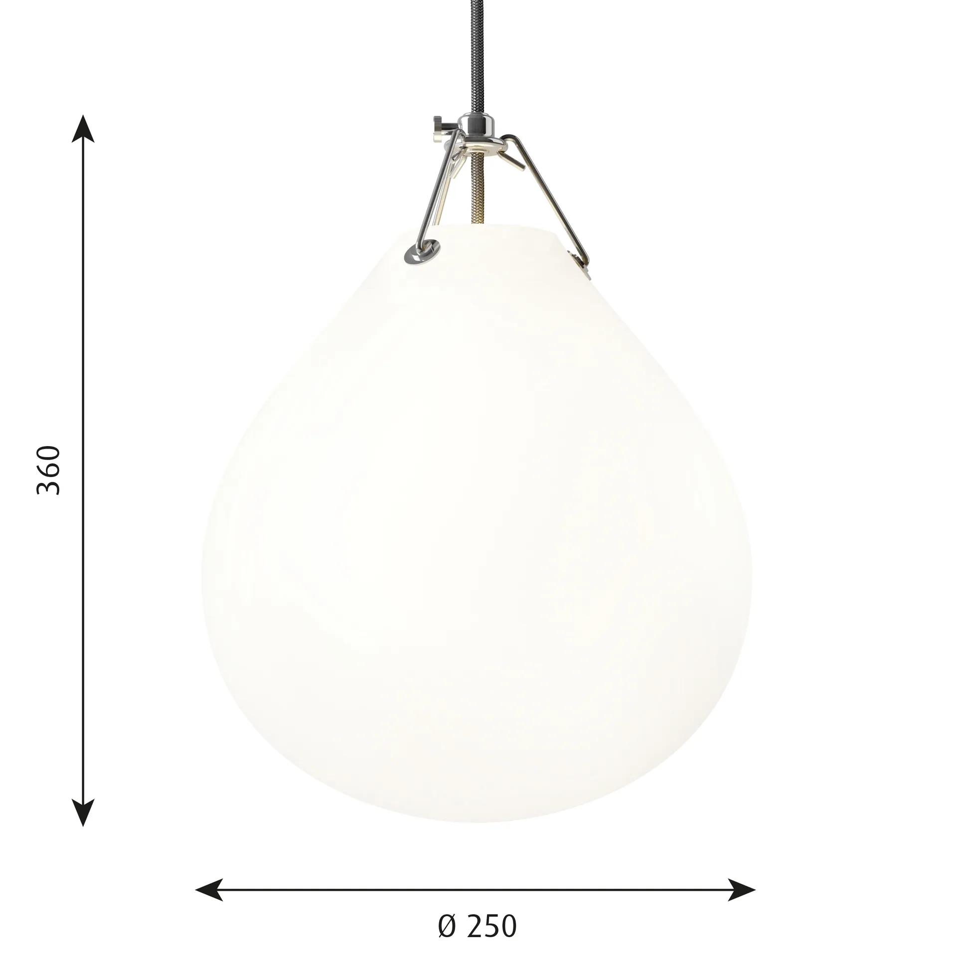 Lampa wisząca Moser Ø25 cm, Matowa biel Louis Poulsen