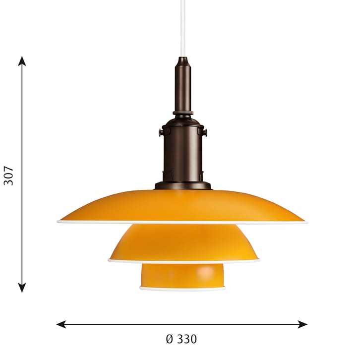 Lampa wisząca PH 3½-3, Żółty Louis Poulsen