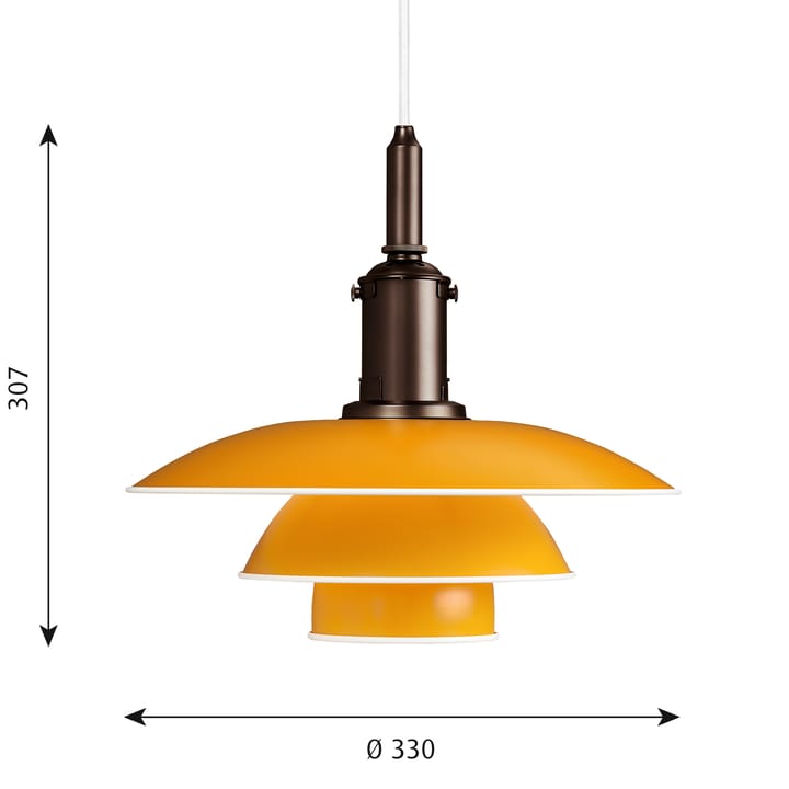 Lampa wisząca PH 3½-3 - Żółty - Louis Poulsen