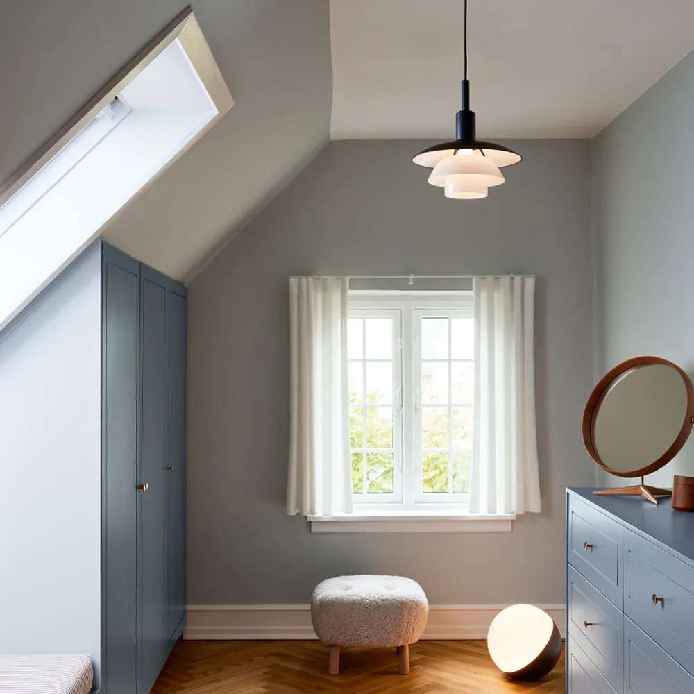 Lampa wisząca PH 3/3, Czarny-biały, metal-szkło Louis Poulsen