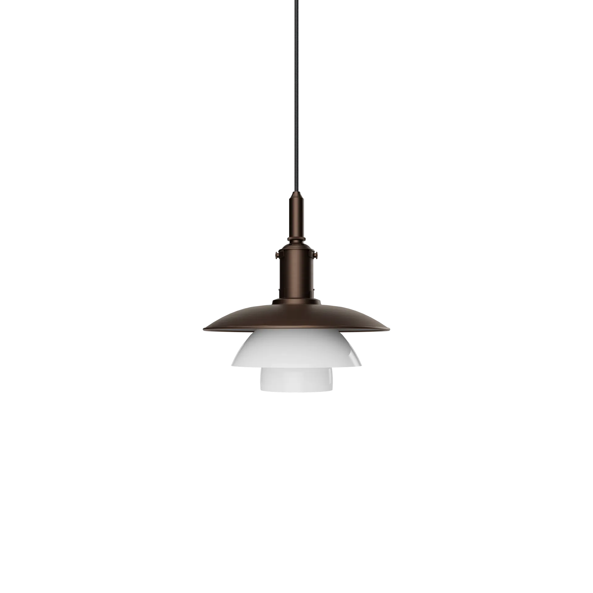 Lampa wisząca PH 3/3 Luna, Aged brass-szkło opalowe Louis Poulsen