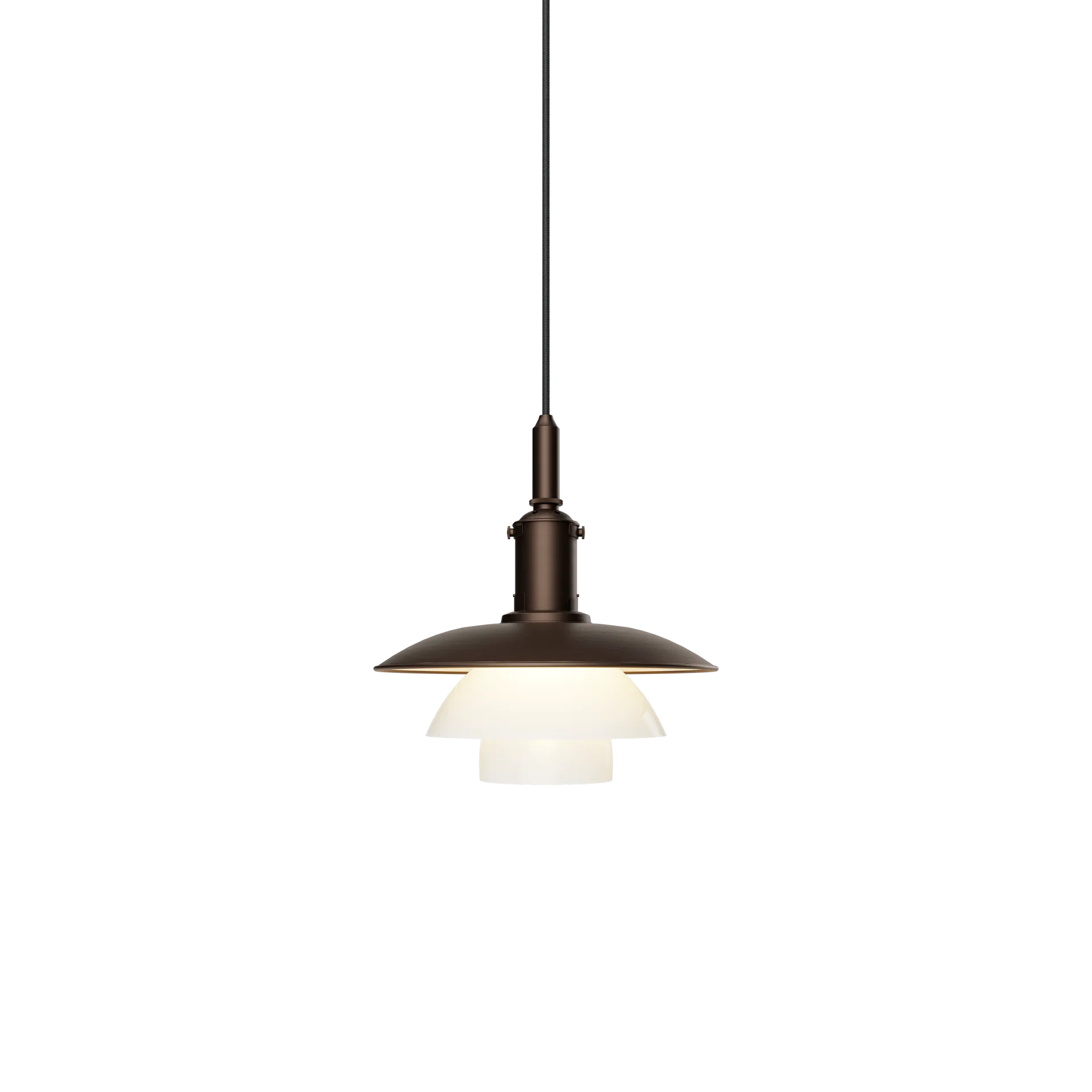 Lampa wisząca PH 3/3 Luna, Aged brass-szkło opalowe Louis Poulsen