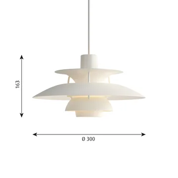 Lampa wisząca PH 5 - Ø300, Biały - Louis Poulsen