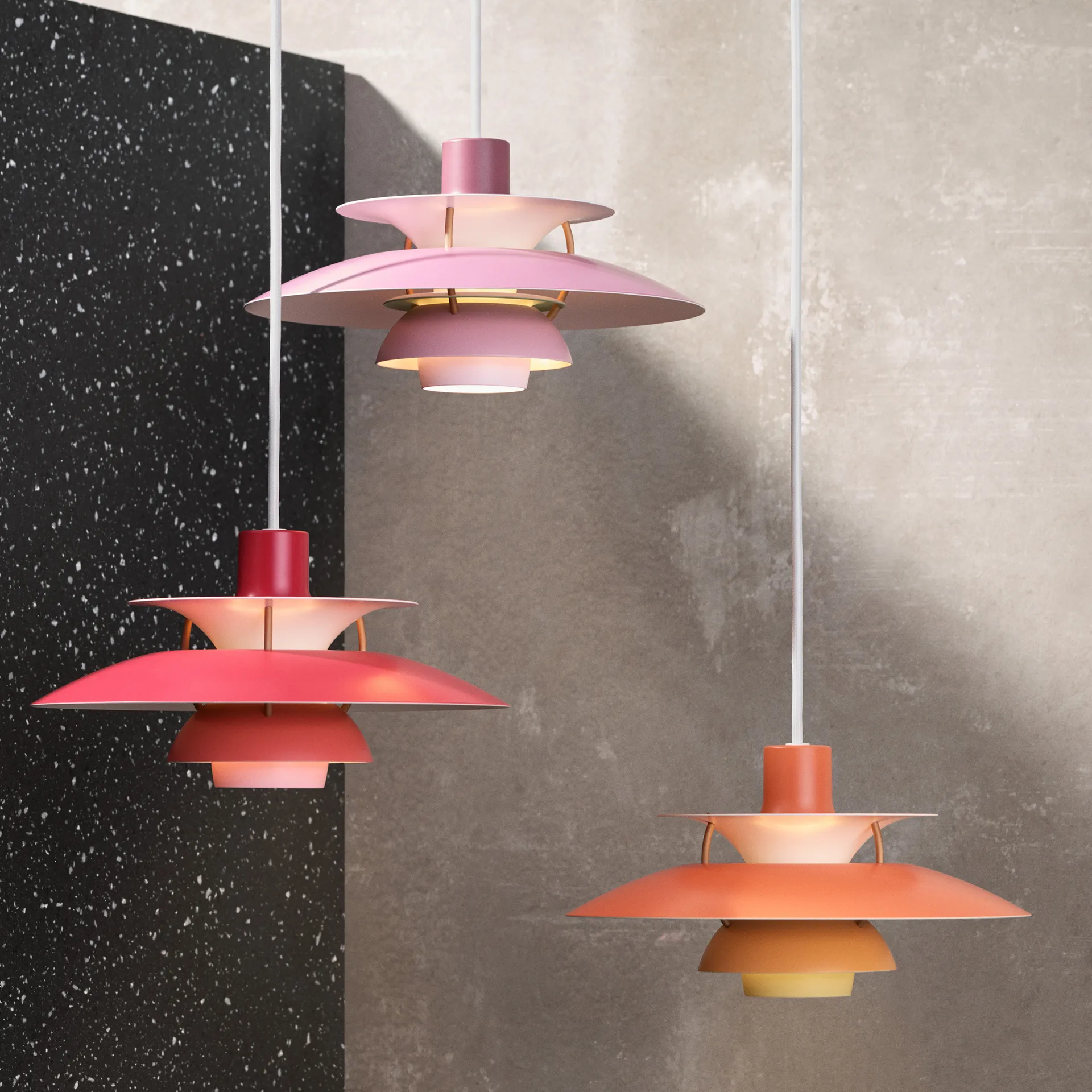 Lampa wisząca PH 5, Ø300, Czerwony Louis Poulsen