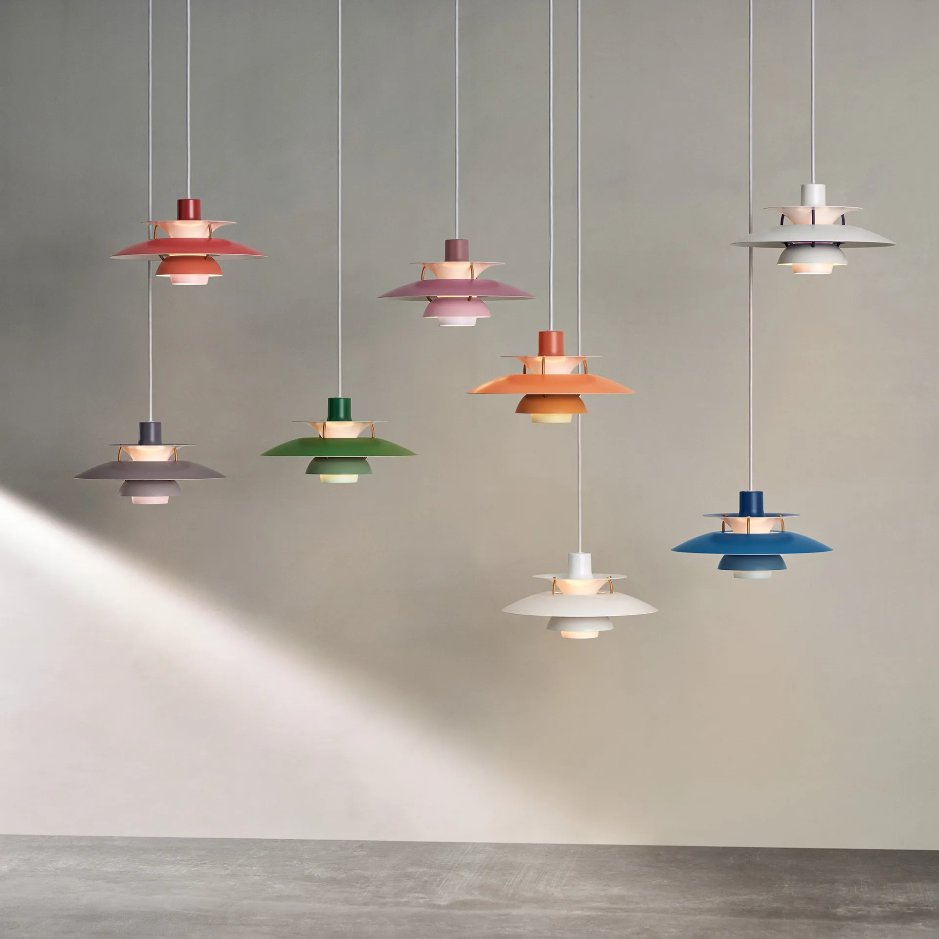 Lampa wisząca PH 5, Ø300, Czerwony Louis Poulsen