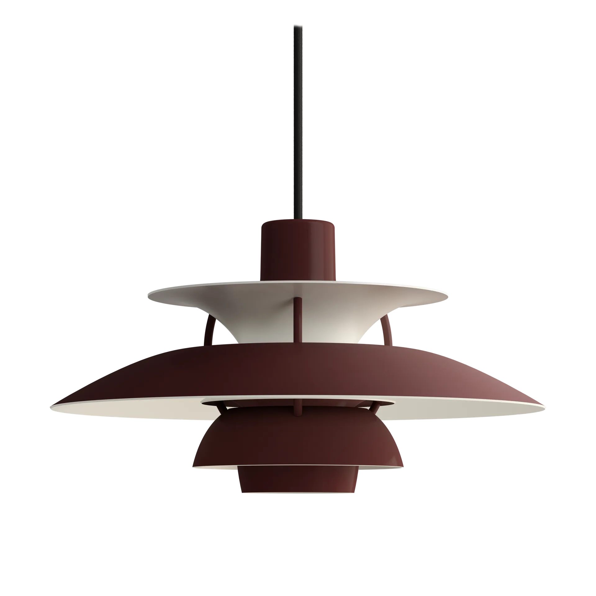 Lampa wisząca PH 5, Ø300, Monochrom burgundy Louis Poulsen