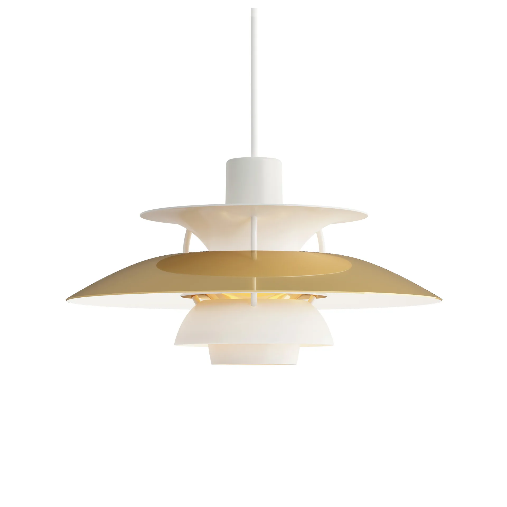 Lampa wisząca PH 5, Ø300, Mosiądz Louis Poulsen