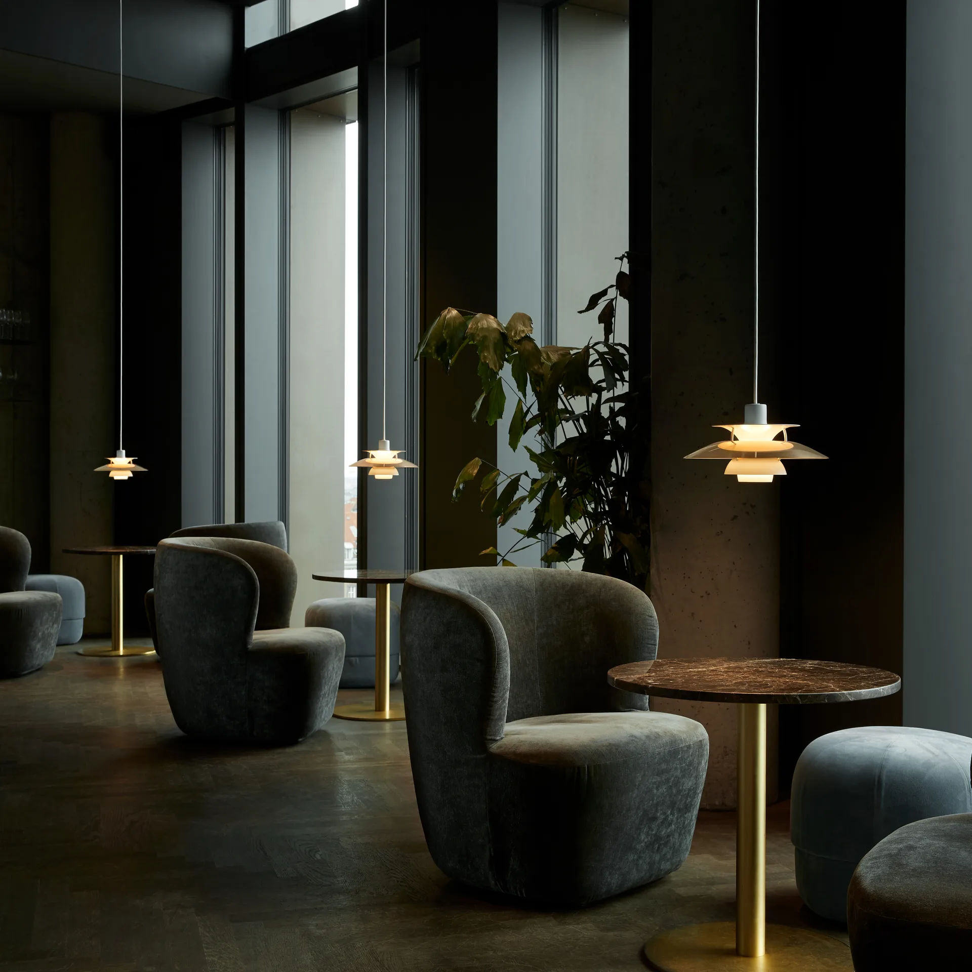 Lampa wisząca PH 5, Ø300, Mosiądz Louis Poulsen