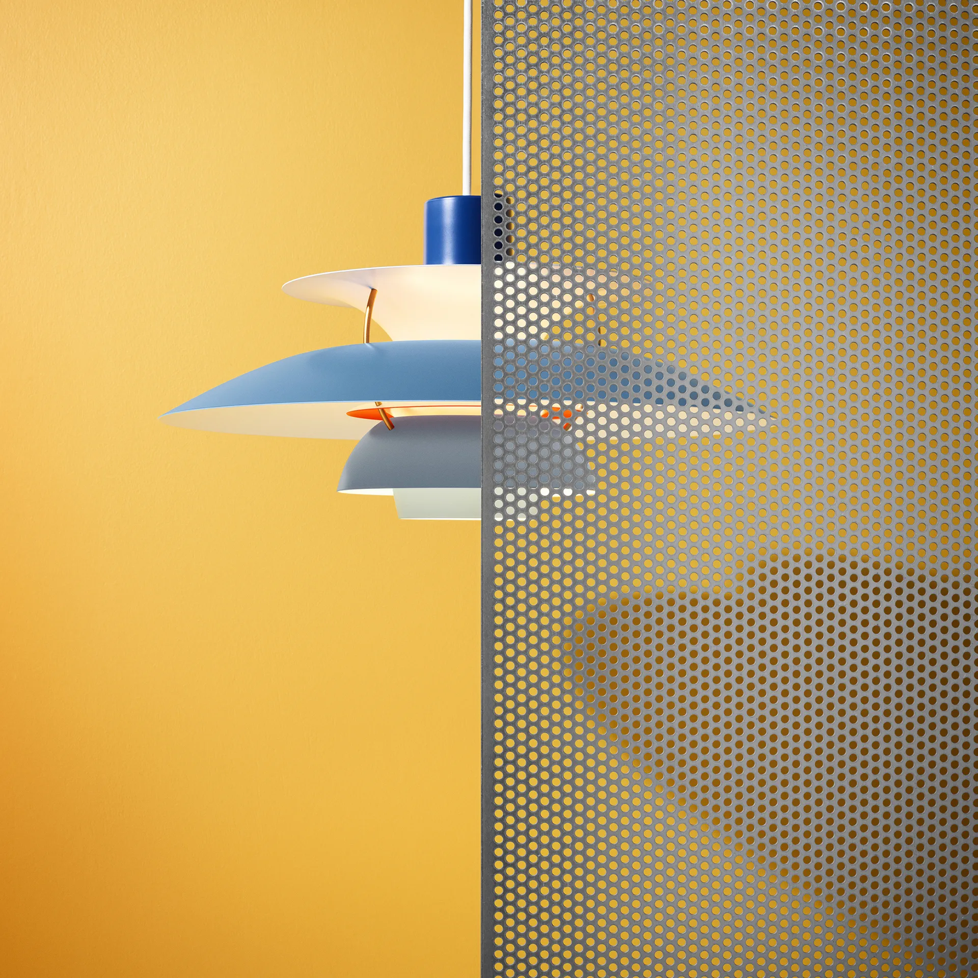 Lampa wisząca PH 5, Ø300, Niebieski Louis Poulsen