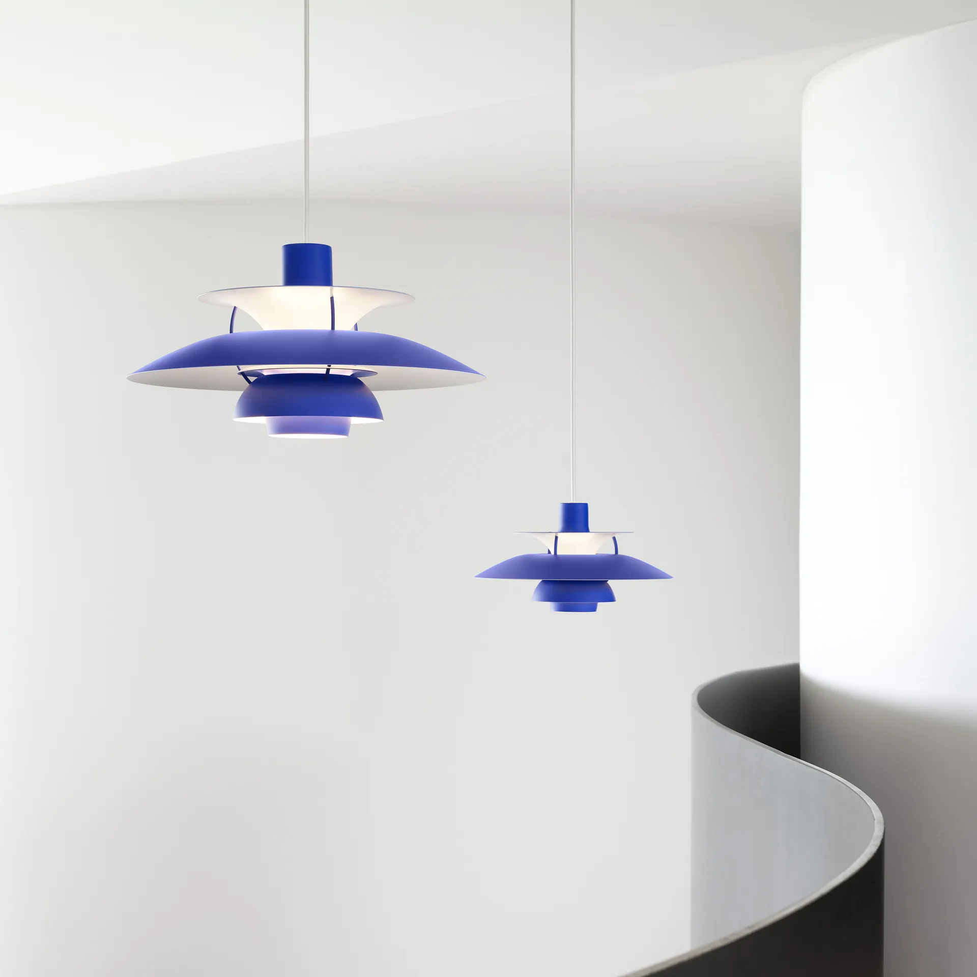 Lampa wisząca PH 5, Ø300, Niebieski Louis Poulsen