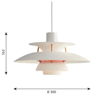 Lampa wisząca PH 5 - Ø300, Nowoczesny biały - Louis Poulsen
