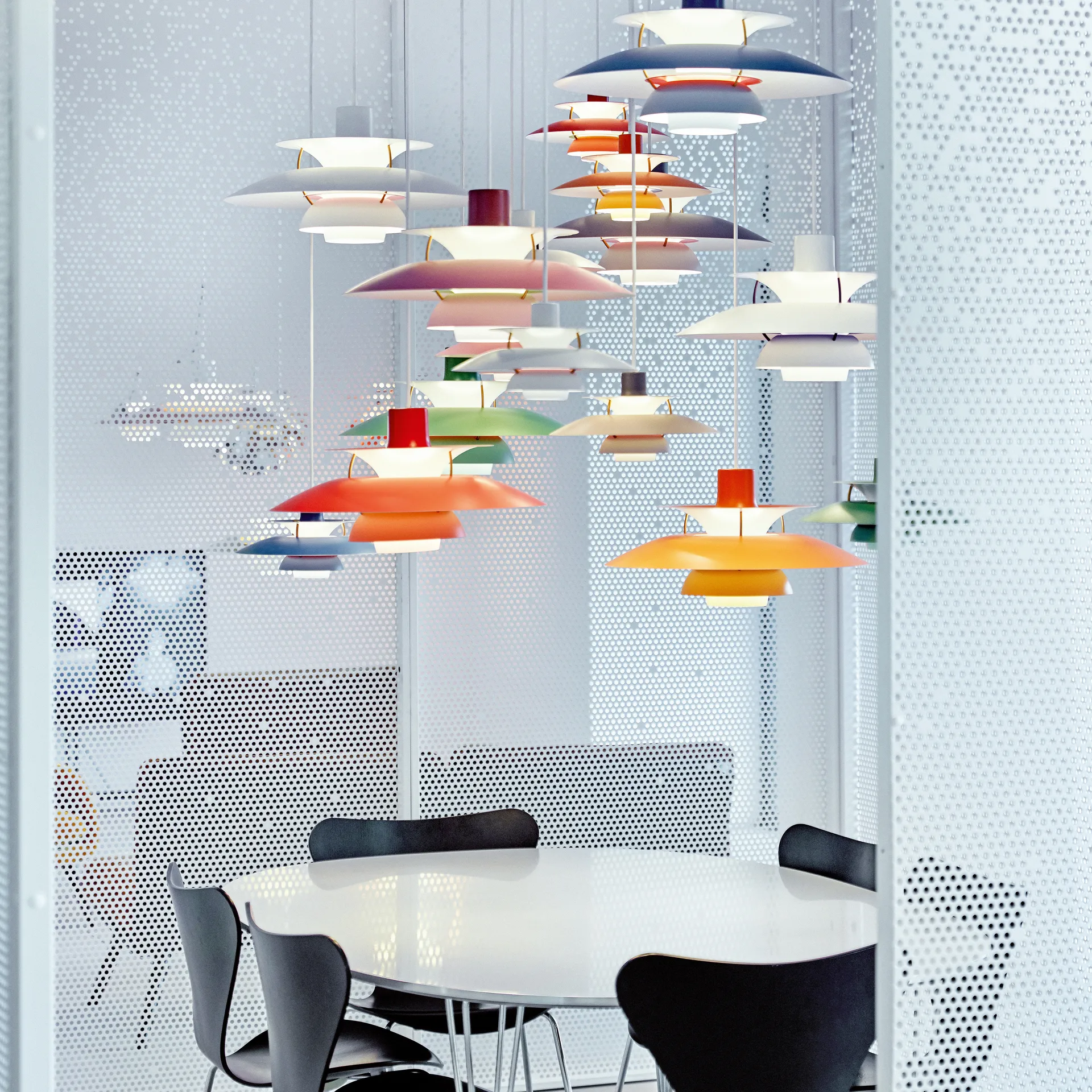 Lampa wisząca PH 5, Ø300, pomarańczowy Louis Poulsen