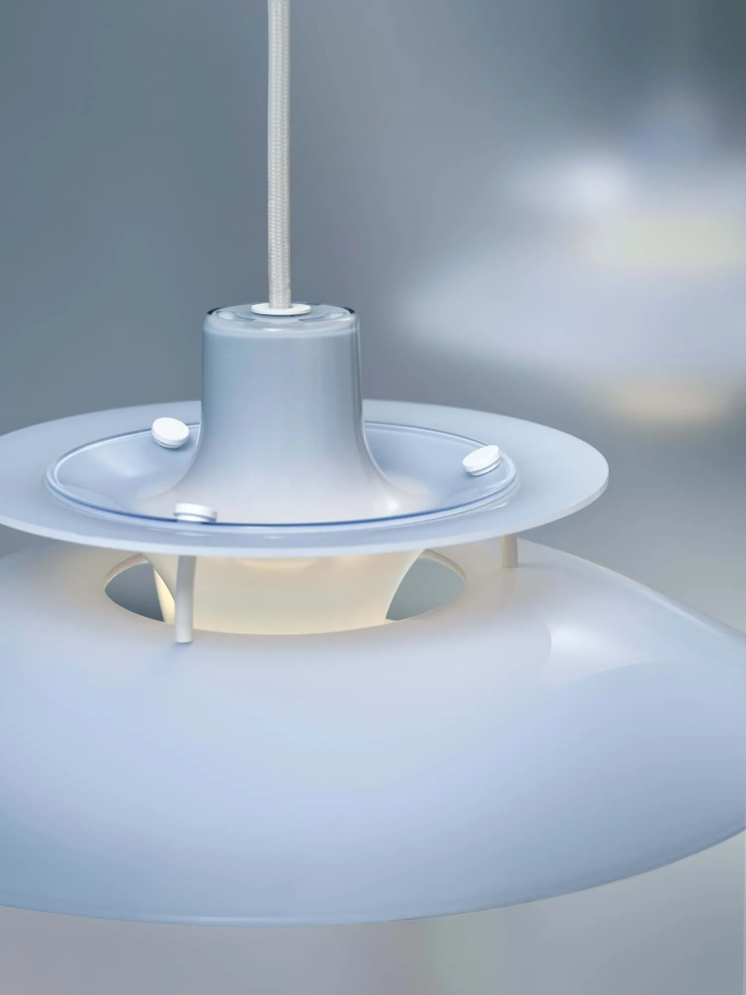 Lampa wisząca PH 5, Ø32 cm, Opal pale blue Louis Poulsen