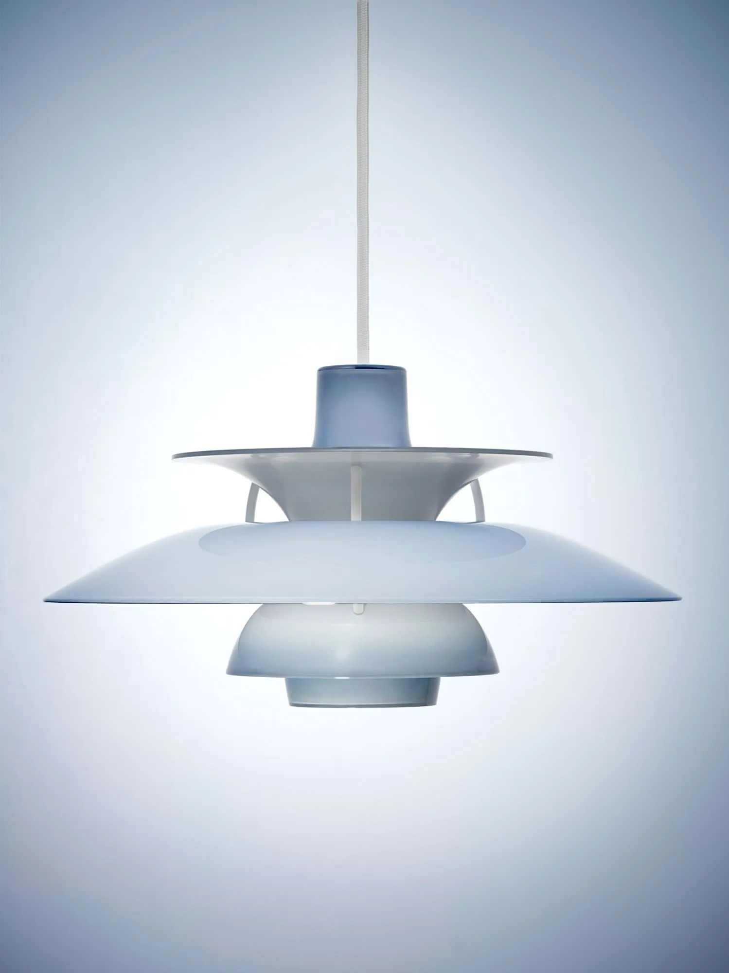 Lampa wisząca PH 5, Ø32 cm, Opal pale blue Louis Poulsen