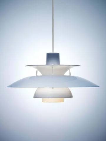 Lampa wisząca PH 5, Ø32 cm - Opal pale blue - Louis Poulsen