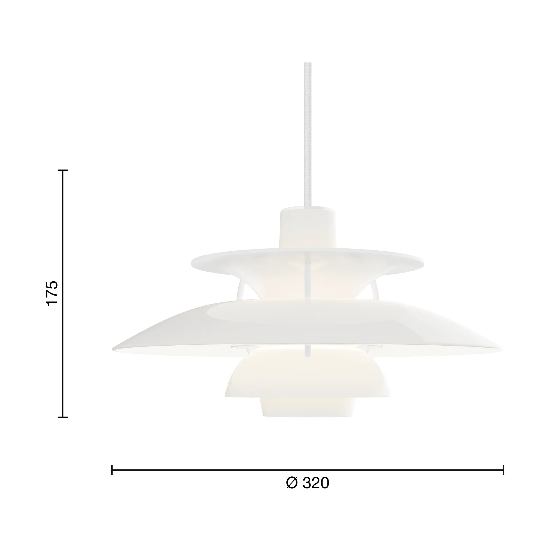 Lampa wisząca PH 5, Ø32 cm, Opal white Louis Poulsen