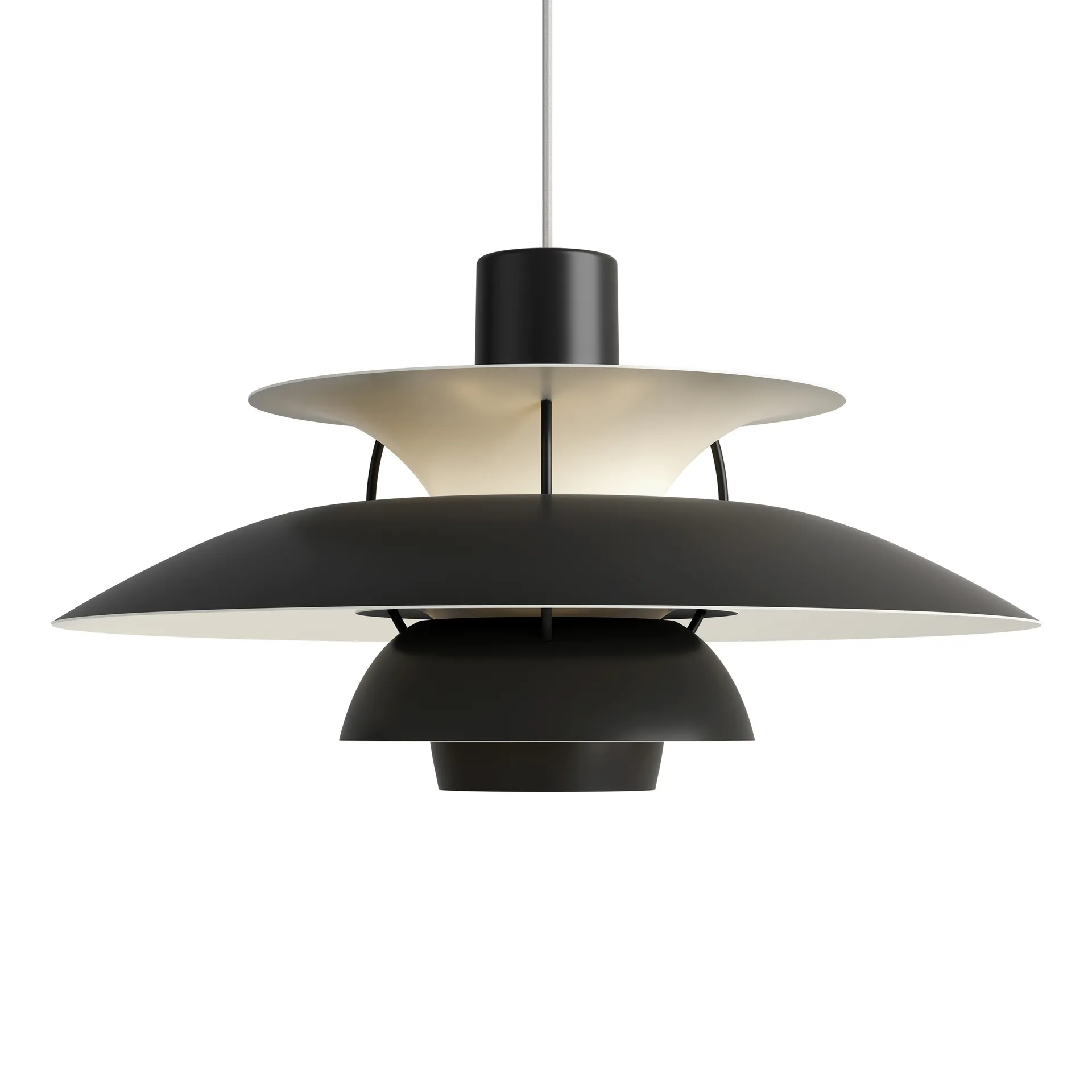 Lampa wisząca PH 5, Ø500, Czarny Louis Poulsen
