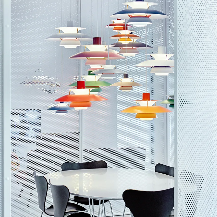 Lampa wisząca PH 5, Ø500, Czerwony Louis Poulsen