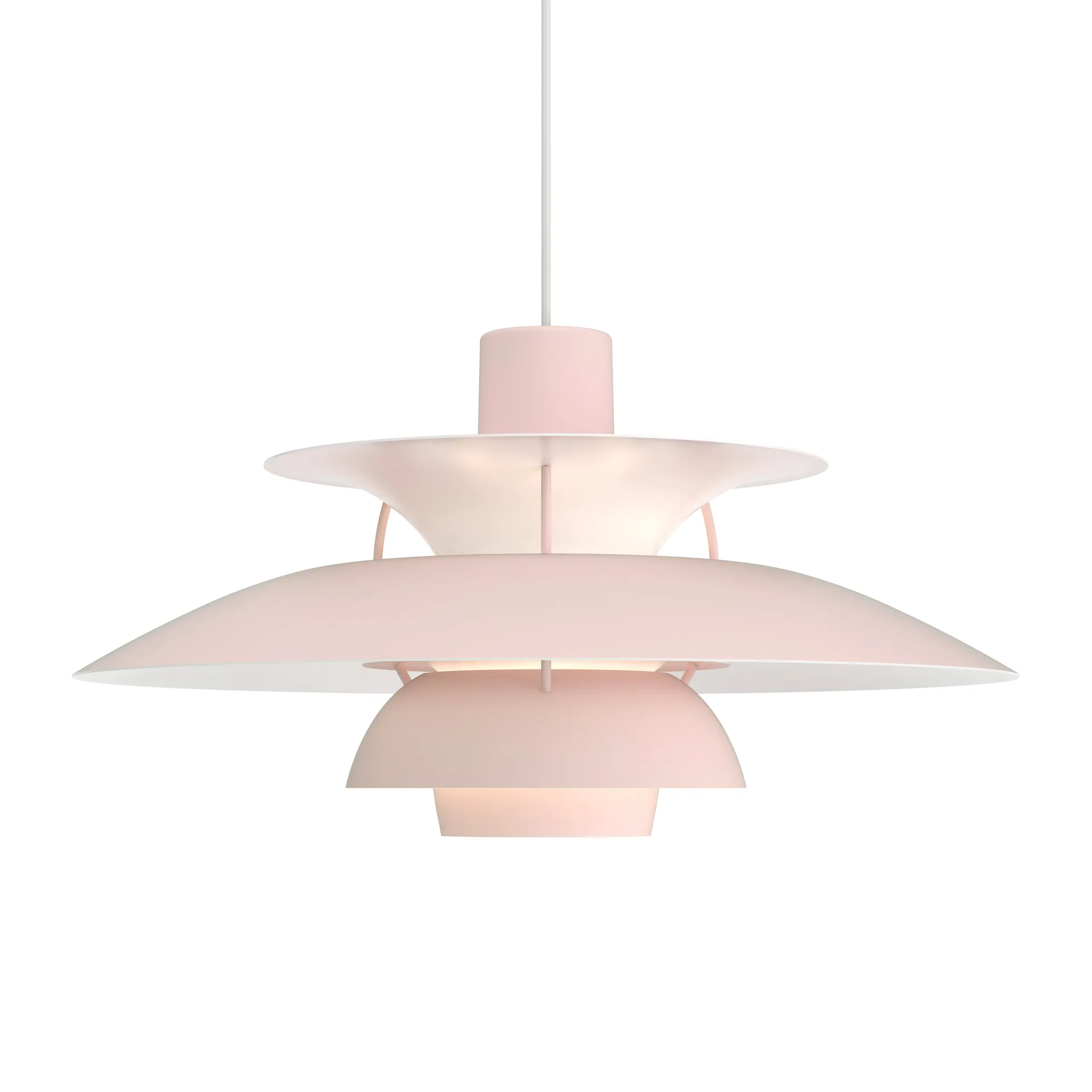 Lampa wisząca PH 5, Ø500, Jasny róż Louis Poulsen