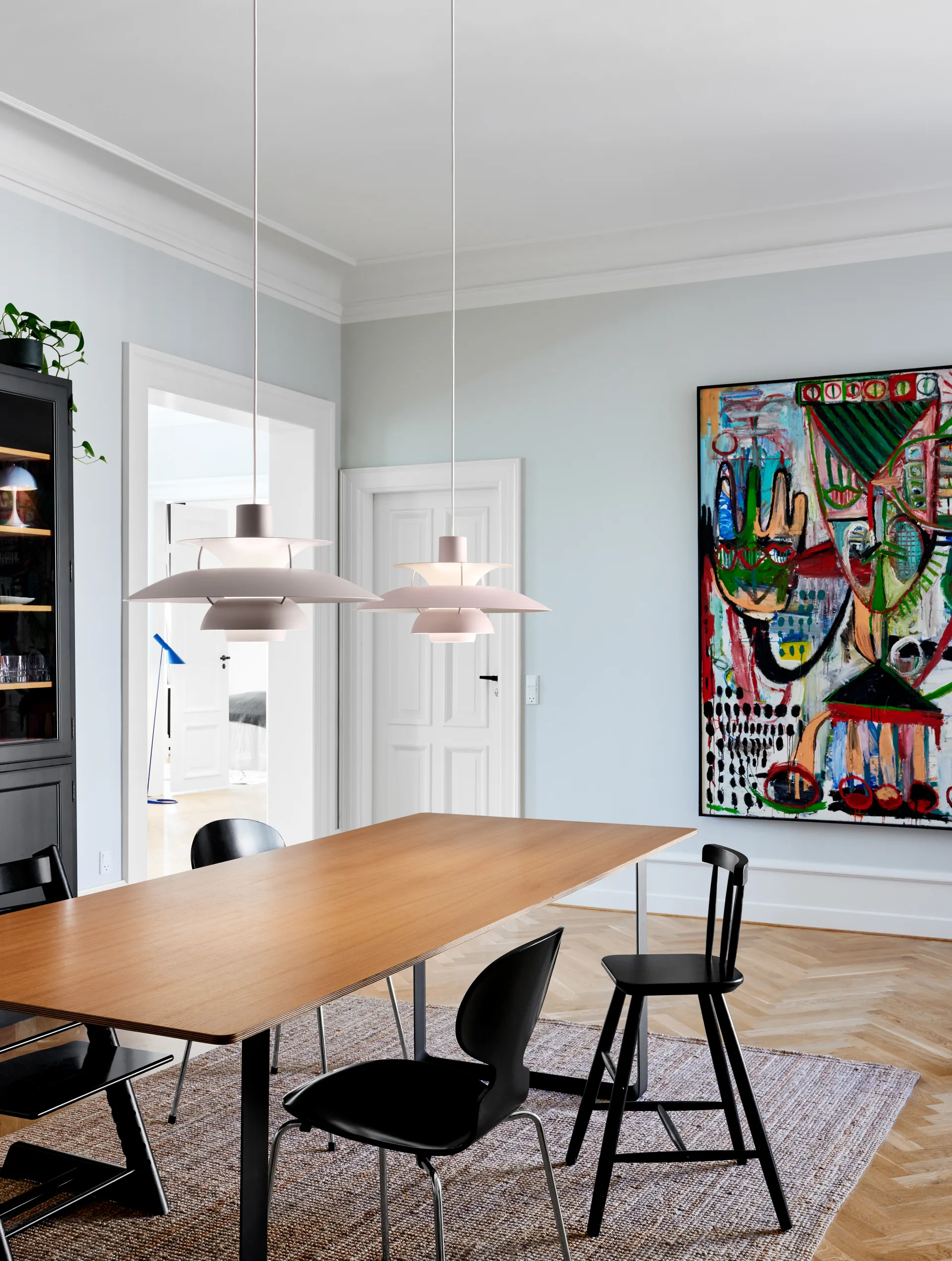Lampa wisząca PH 5, Ø500, Jasny róż Louis Poulsen