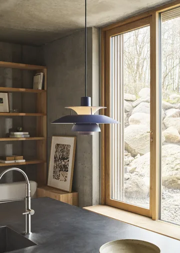 Lampa wisząca PH 5 - Ø500, Monochrom dusty indigo - Louis Poulsen