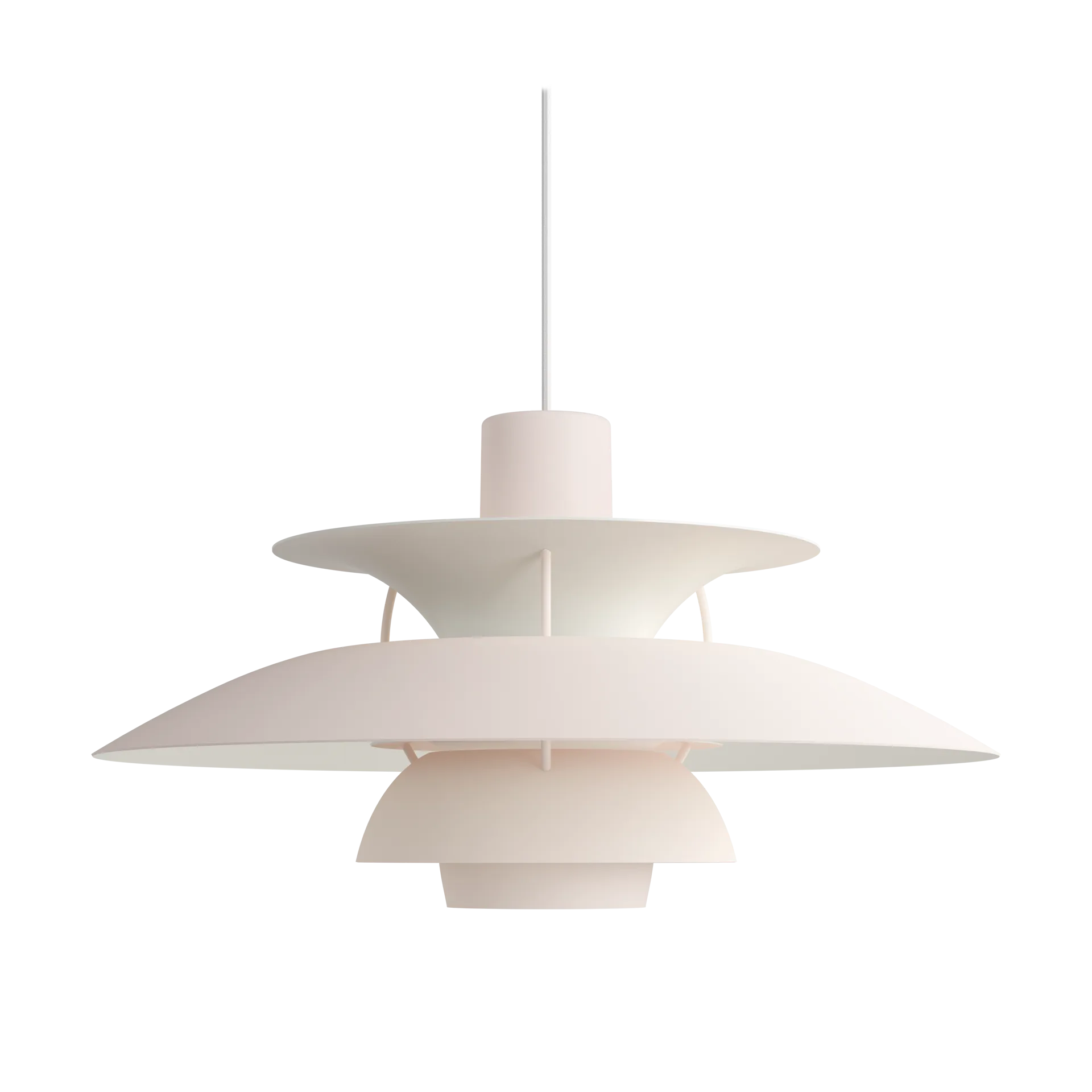 Lampa wisząca PH 5, Ø500, Monochrom pale blush Louis Poulsen