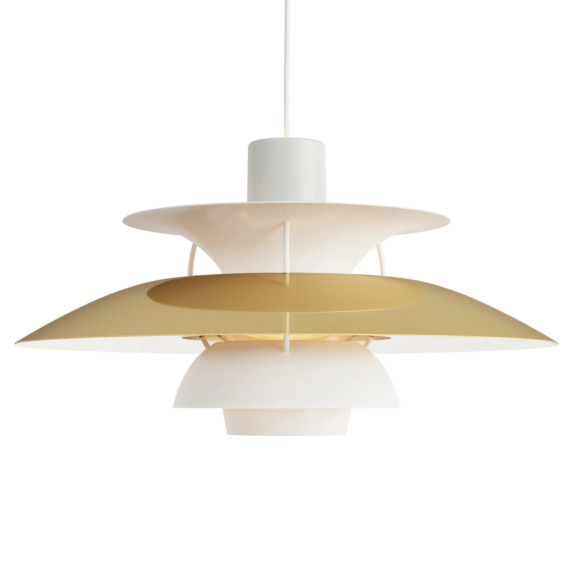 Lampa wisząca PH 5, Ø500, Mosiądz Louis Poulsen
