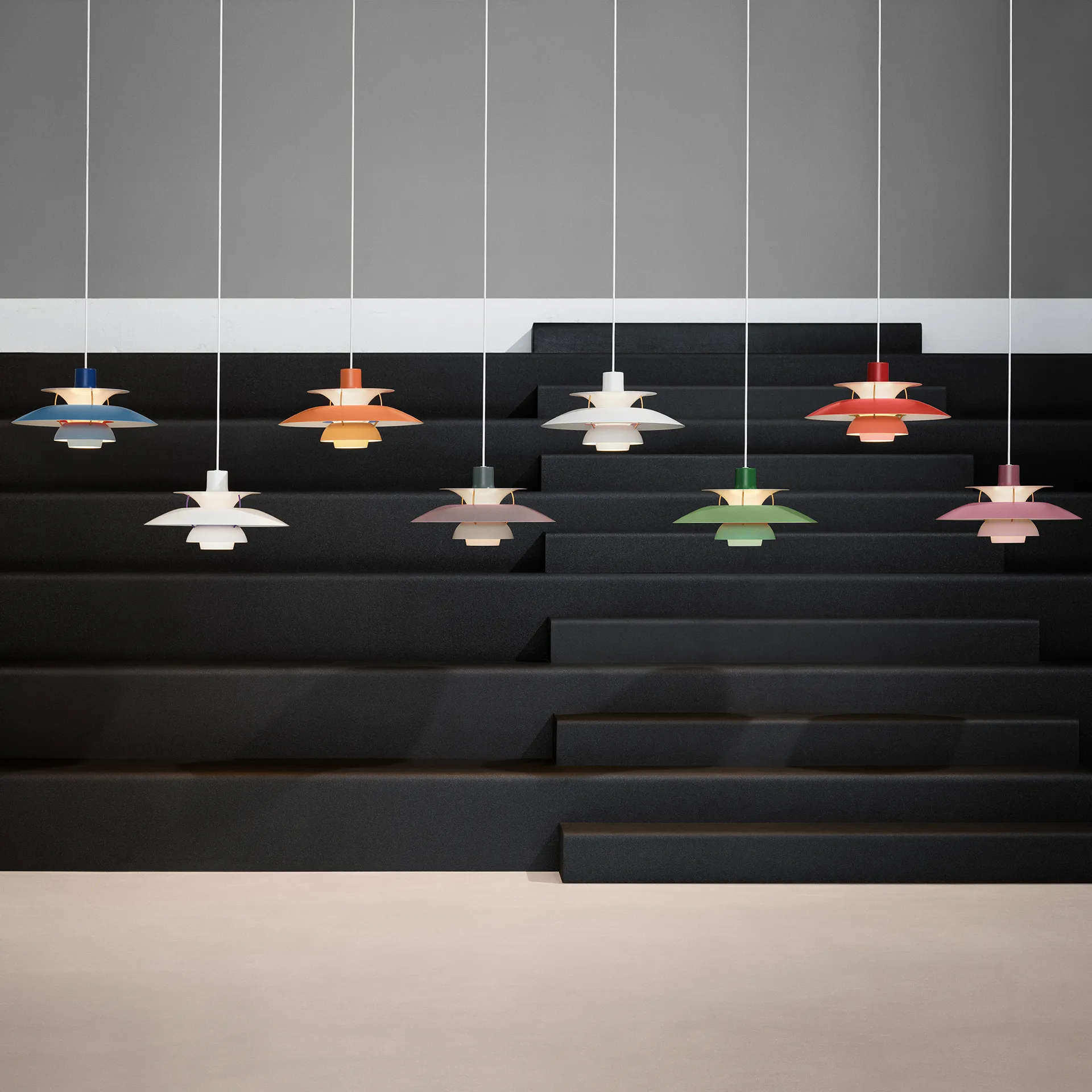 Lampa wisząca PH 5, Ø500, Niebieski Louis Poulsen