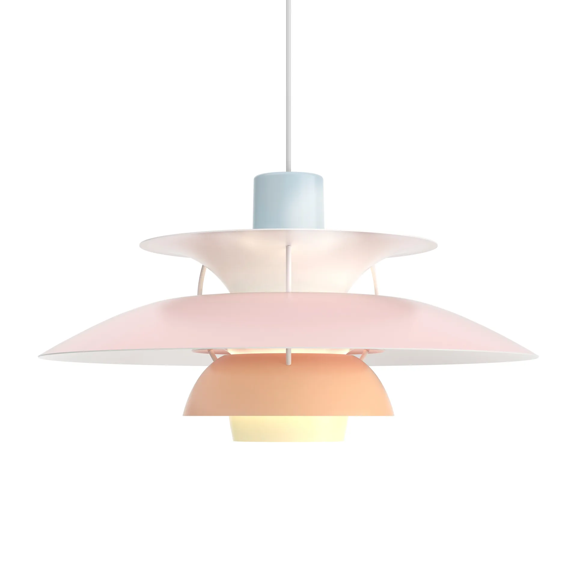 Lampa wisząca PH 5, Ø500, Pastel-niebieski-róż-brzoskwinia Louis Poulsen