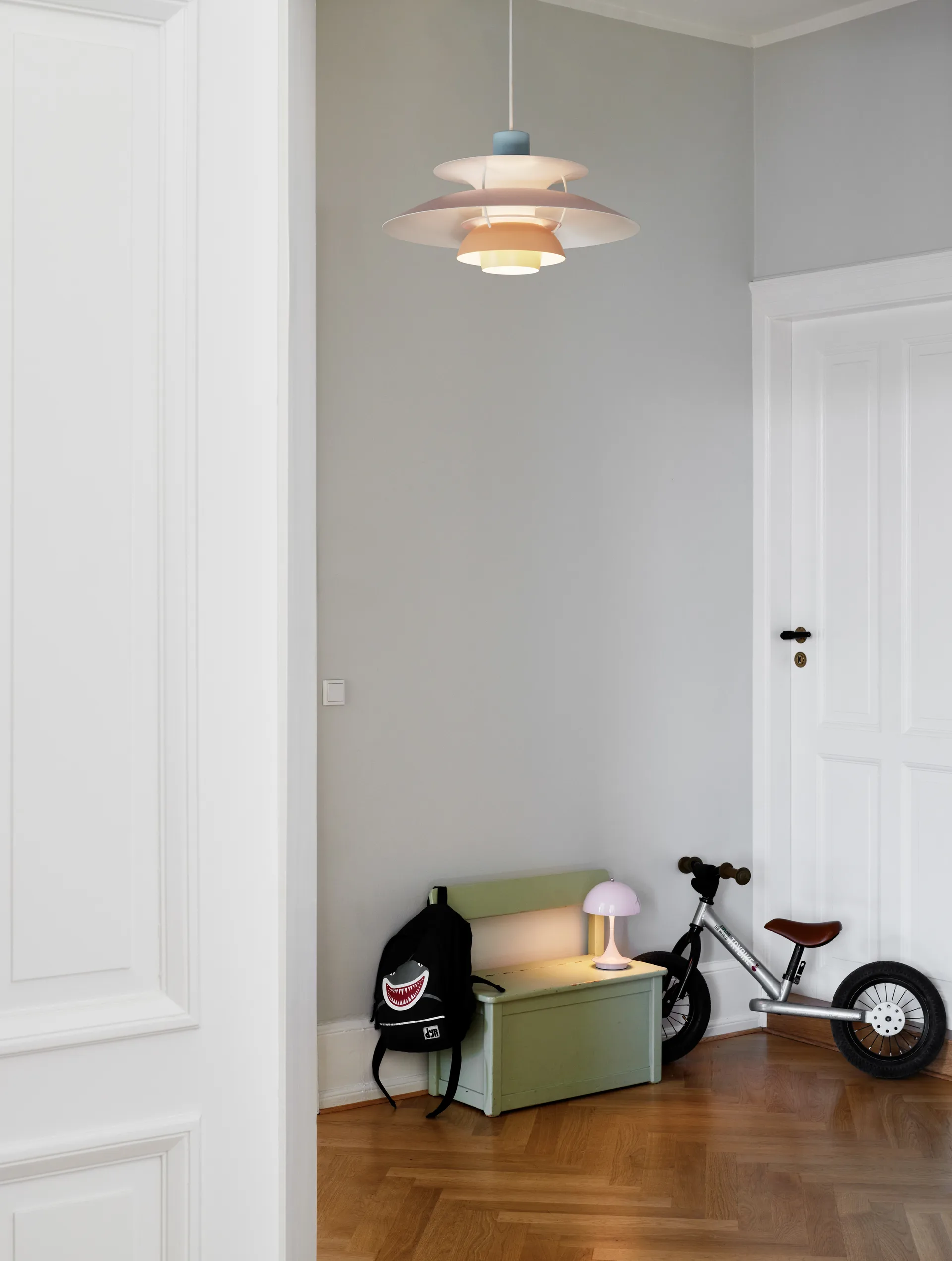 Lampa wisząca PH 5, Ø500, Pastel-niebieski-róż-brzoskwinia Louis Poulsen