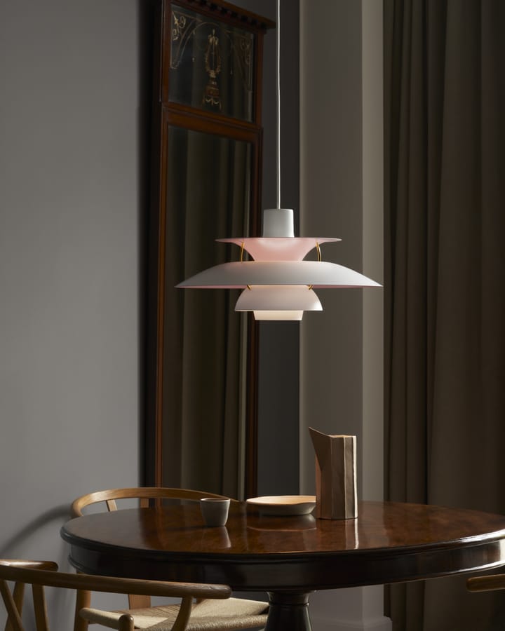 Lampa wisząca PH 5 Anniversary edition - Matte white-pale rose - Louis Poulsen