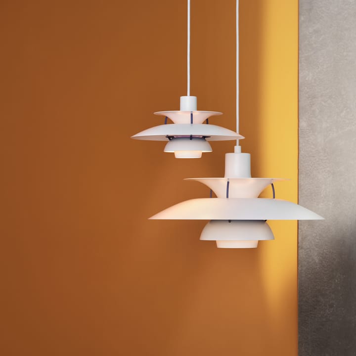 Lampa wisząca PH 5, Klasyczna biel Louis Poulsen
