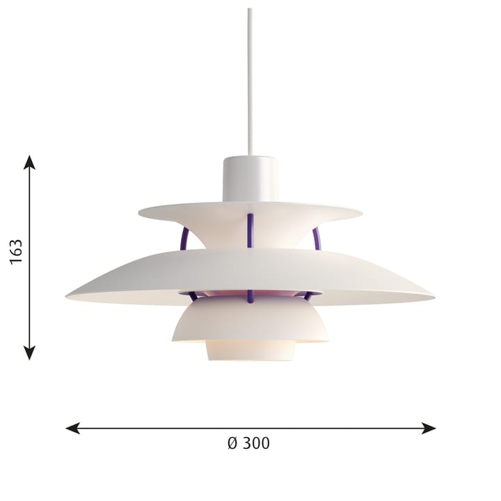 Lampa wisząca PH 5 MINI - Klasyczna biel - Louis Poulsen