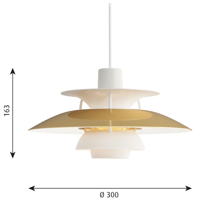 Lampa wisząca PH 5 MINI - Mosiądz - Louis Poulsen