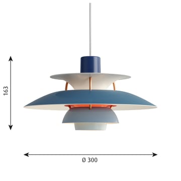 Lampa wisząca PH 5 MINI - Niebieski - Louis Poulsen