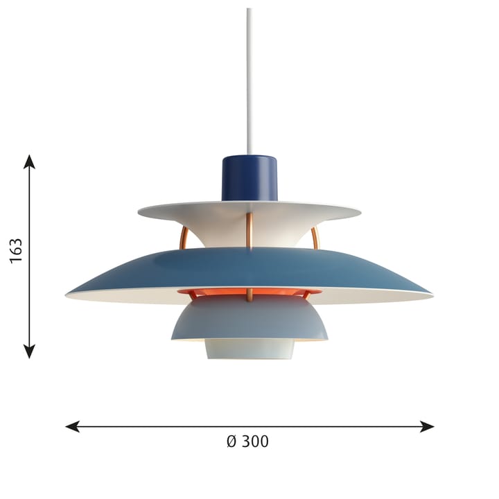 Lampa wisząca PH 5 MINI - Niebieski - Louis Poulsen