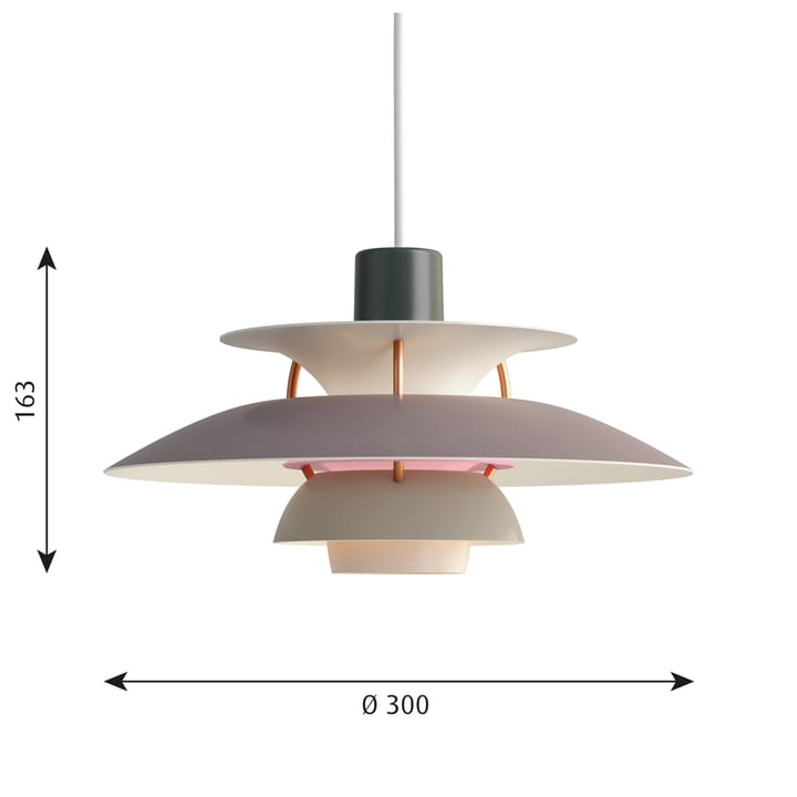 Lampa wisząca PH 5 MINI, Szary Louis Poulsen