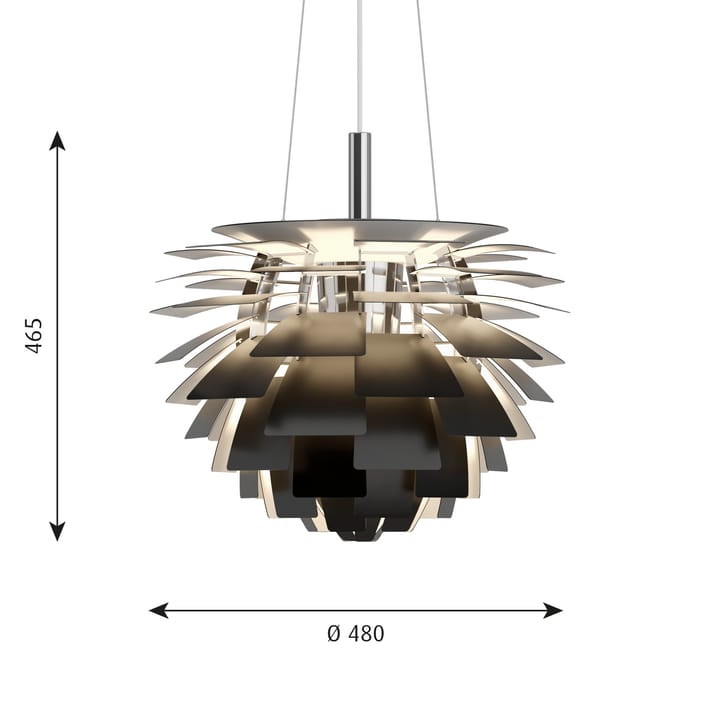 Lampa wisząca PH Artichoke Ø48 cm, Czarny Louis Poulsen