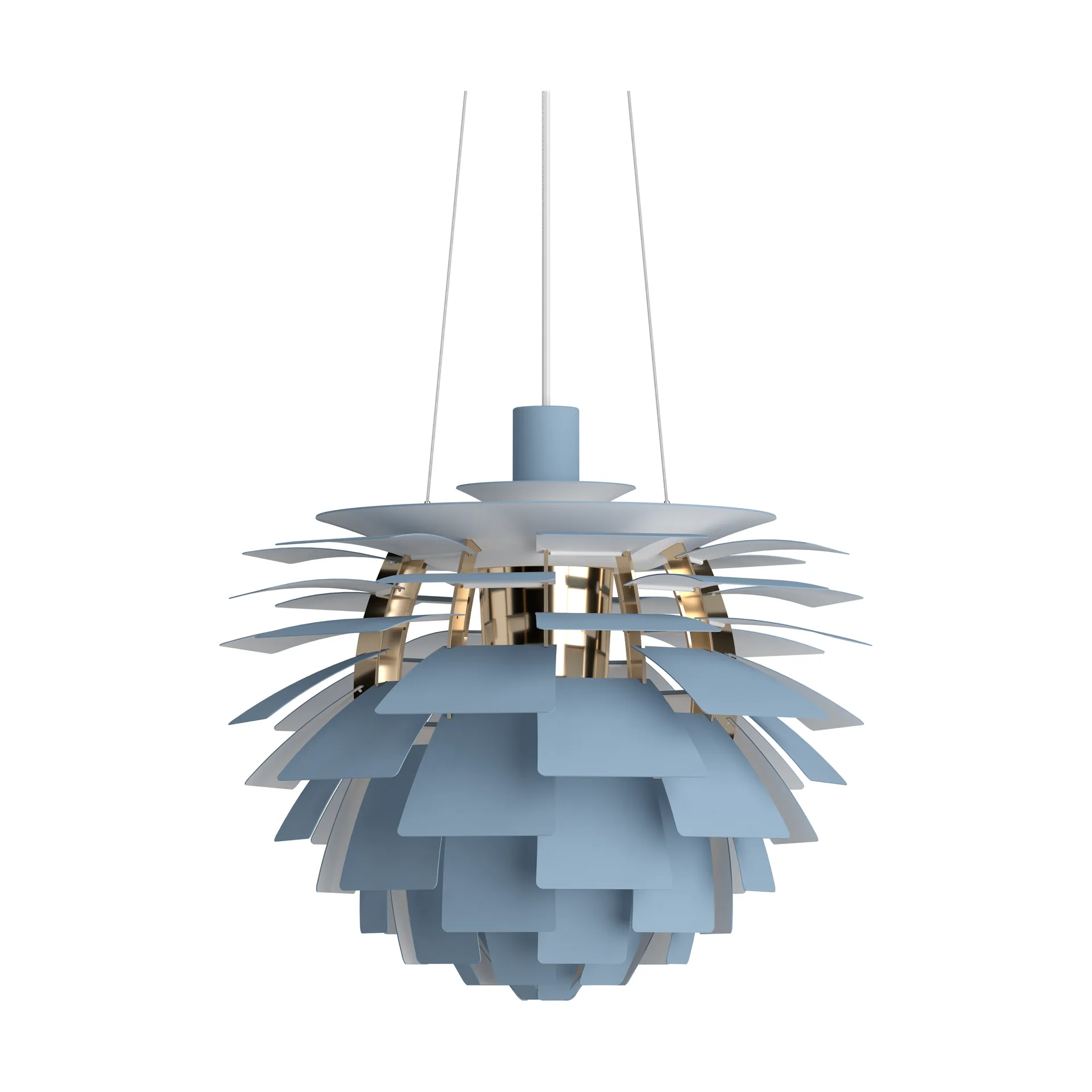 Lampa wisząca PH Artichoke Ø48 cm, Dusty blue-brass metallised Louis Poulsen
